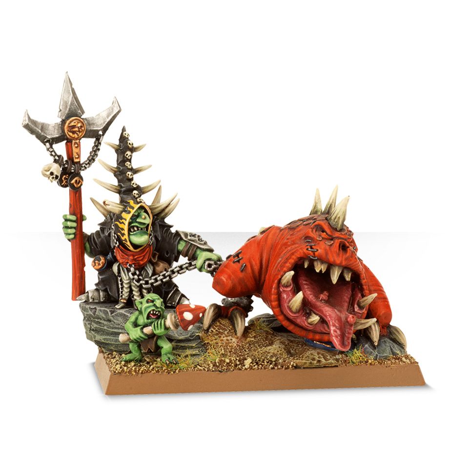 Age of Sigmar: Gloomspite Gitz - Loonboss On Giant Cave Squig
