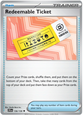 Redeemable Ticket - 156/159 (JTG) Uncommon