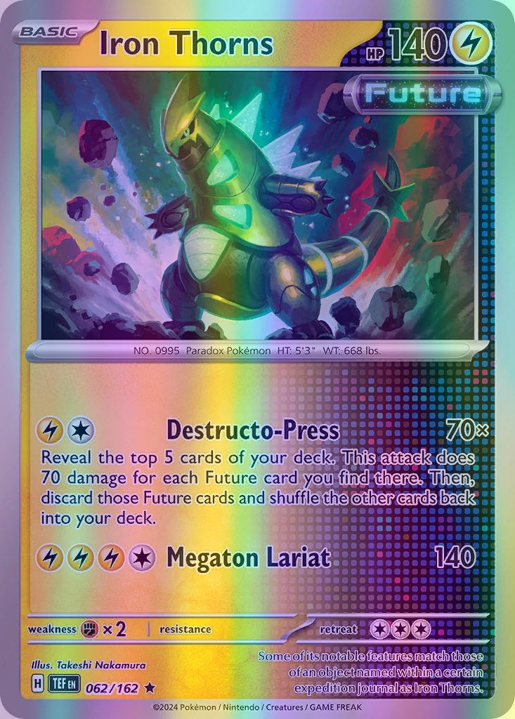 iron thorns pokemon card Iron Thorns - 062/162 (TEF) Rare