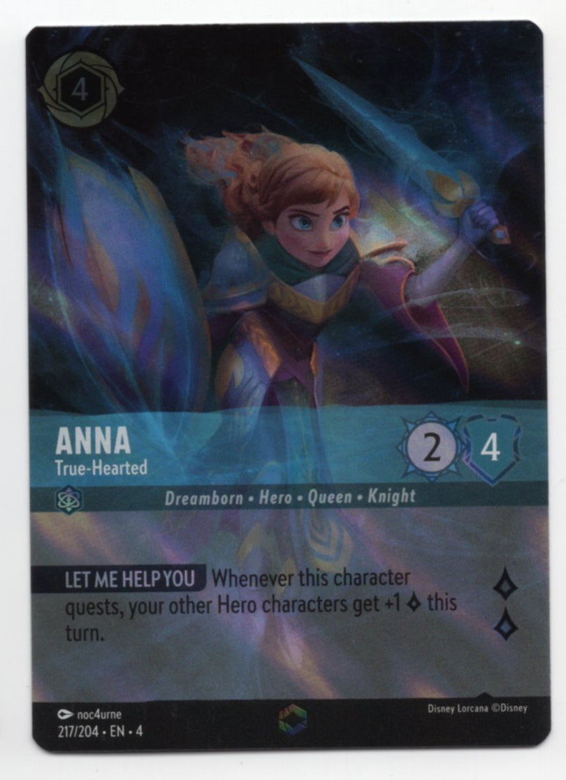 Anna - True-Hearted (Alternate Art) (Ursula's Return 217/204) Enchanted - Near Mint Holofoil