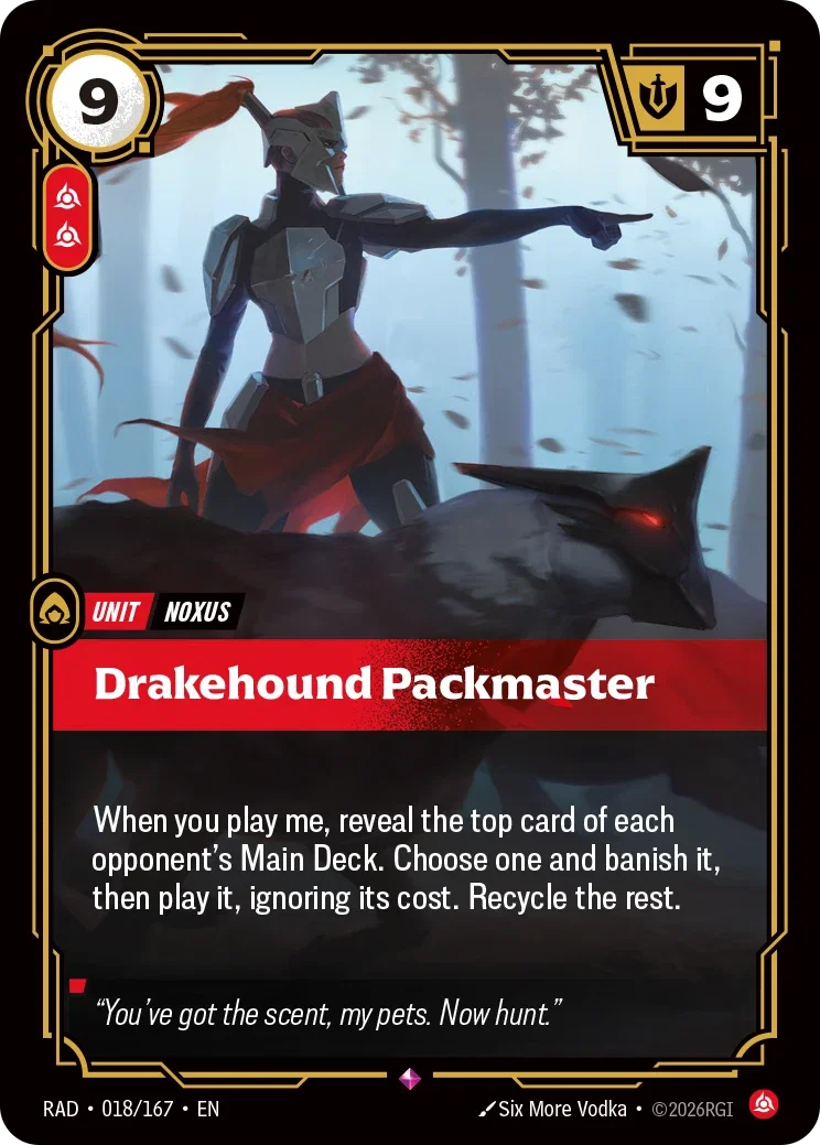 Drakehound Packmaster - 018/167 (RAD) Rare