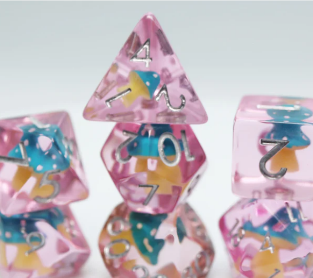 Blue Mushroom RPG Dice Set