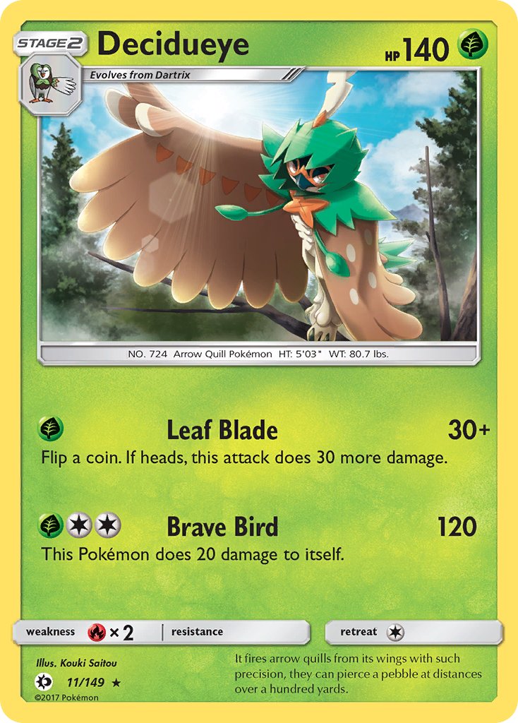 Decidueye - 011/149 (SM01) Rare - Near Mint