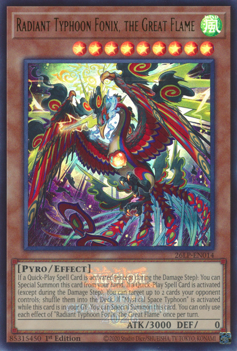 Radiant Typhoon Fonix, the Great Flame (Emblazoned) (26LP-EN014)