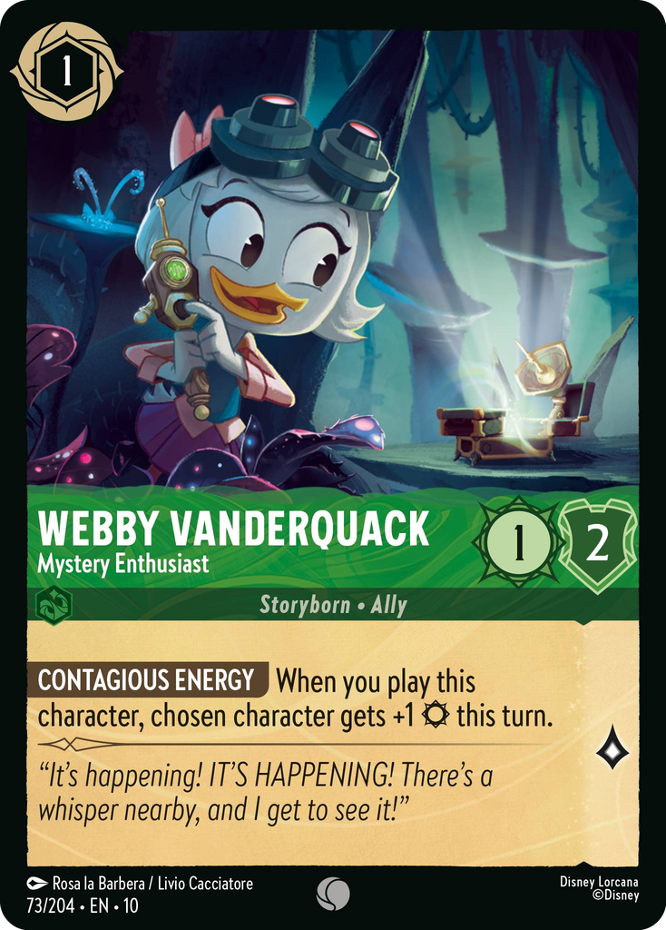 Webby Vanderquack - Mystery Enthusiast (073/204 - Whispers in the Well) Common