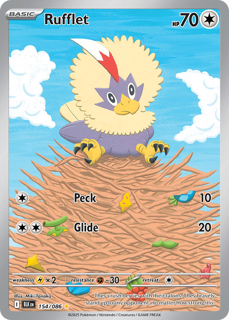 Rufflet - 154/086 (BLK) Illustration Rare