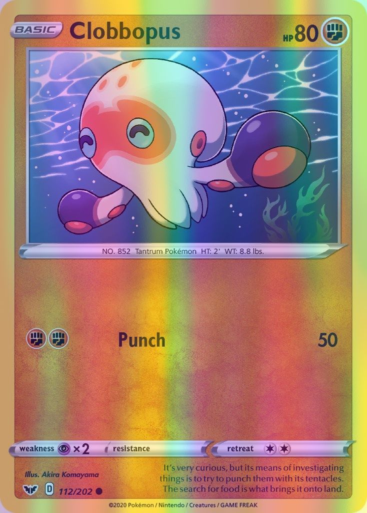 Clobbopus - 112/202 (SWSH01) Common - Near Mint Reverse Holofoil