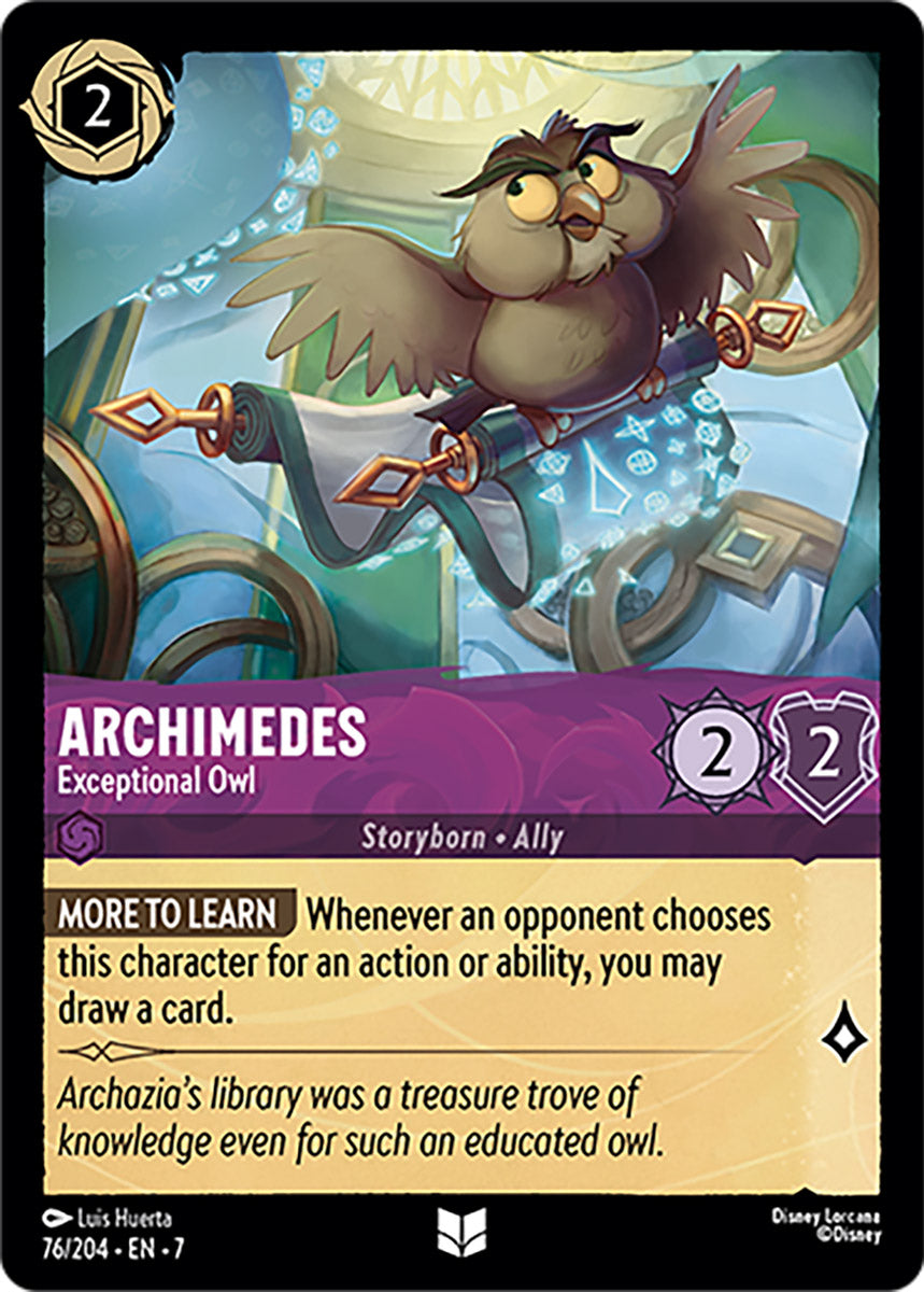 Archimedes - Exceptional Owl (Archazia's Island - 076/204) Uncommon