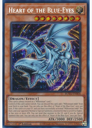Heart of the Blue-Eyes (ROTA-EN004) Secret Rare - Near Mint 1st Edition