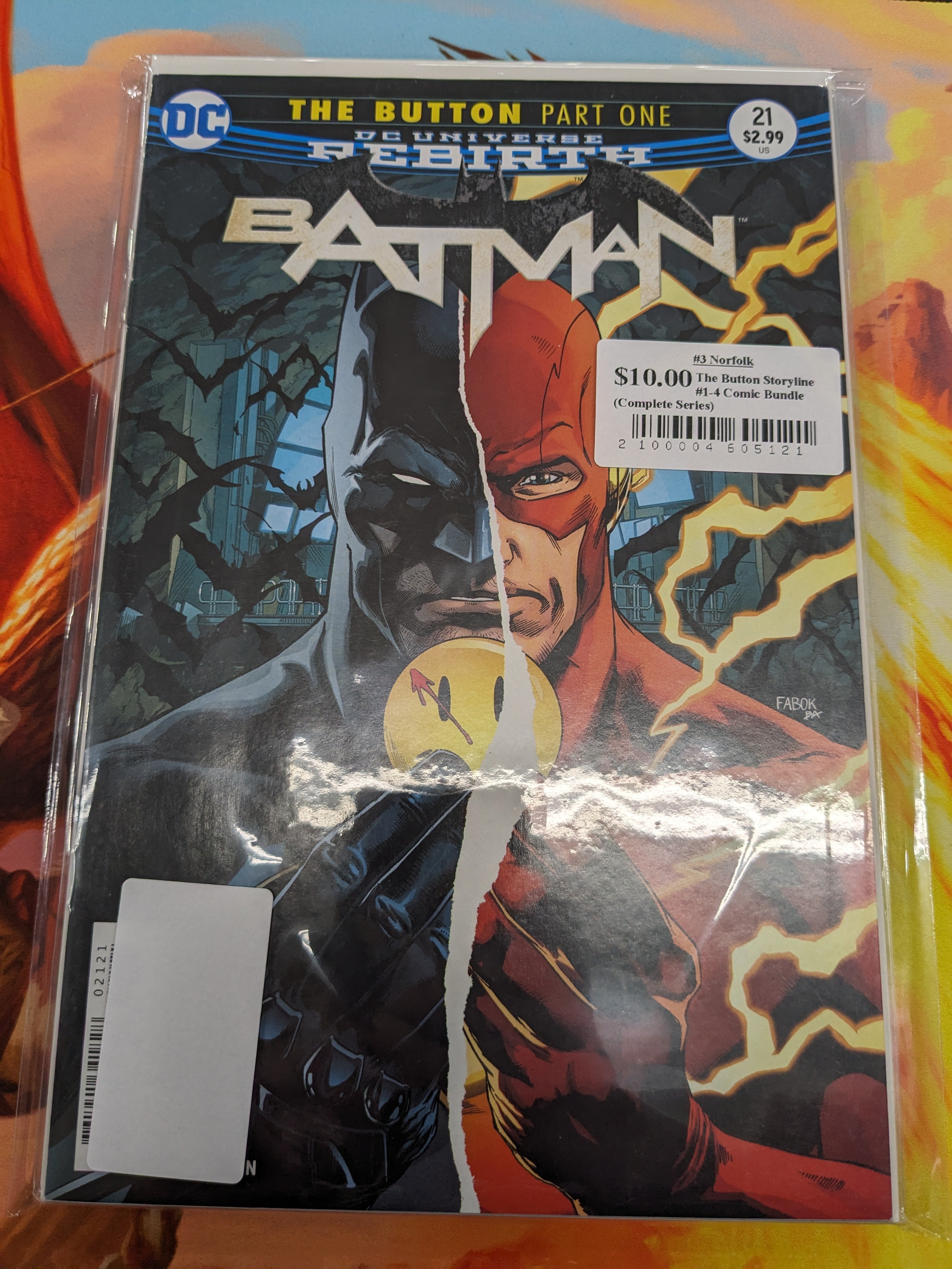 Batman/Flash: The Button Storyline #1-4 Comic Bundle (Complete Series)