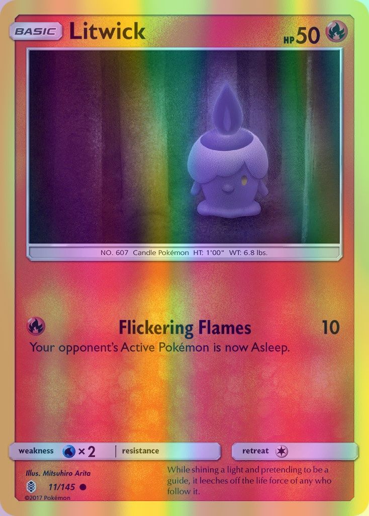 Litwick - 011/145 (SM:GRI) Common - Near Mint Reverse Holofoil
