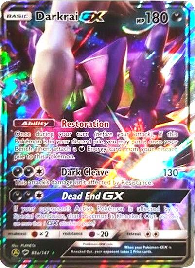 Darkrai GX - 088a/147 (SM:BUS) Alternate Art Promo - Heavy Play Holofoil