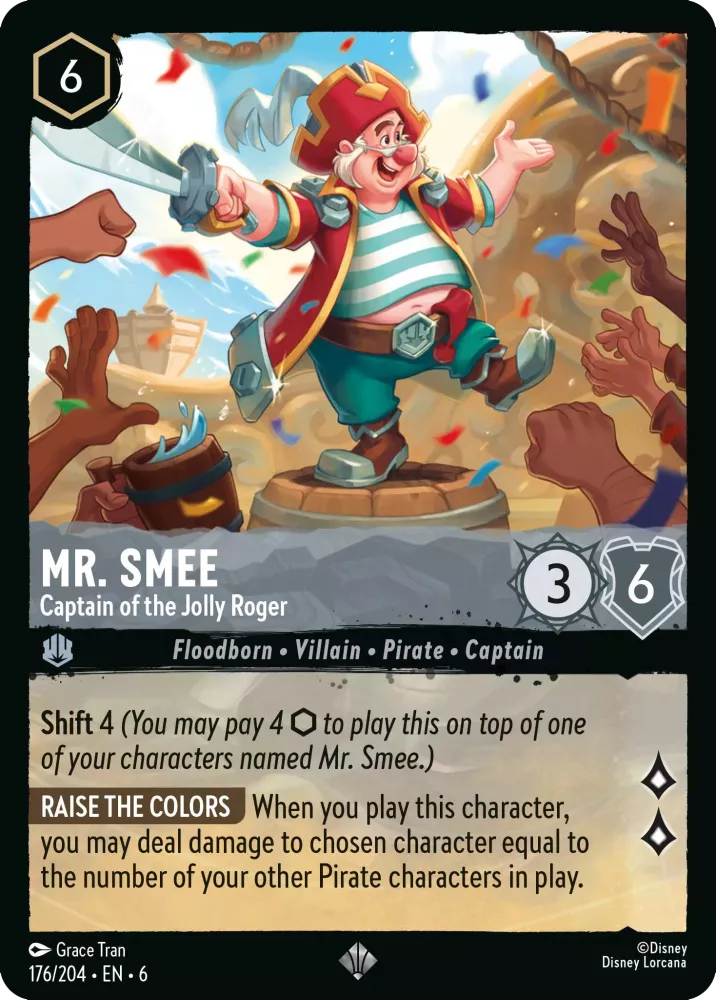 Mr. Smee - Captain of the Jolly Roger (Azurite Sea 176/204) Super Rare - Near Mint