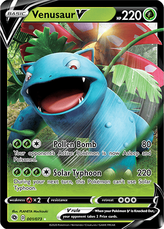 Venusaur V - 01/73 (CHP) Ultra Rare - Near Mint Holofoil