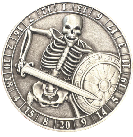 Dice Coin d20 Skeleton