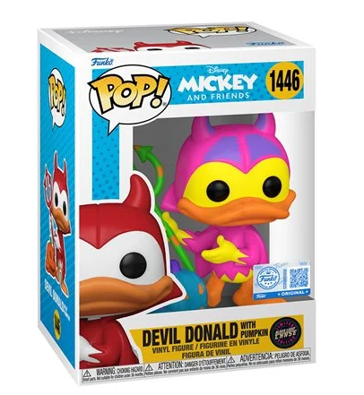 POP Figure: Disney Mickey and Friends #1446 - Devil Donald with Pumpkin (Specialty Series) (Chase)