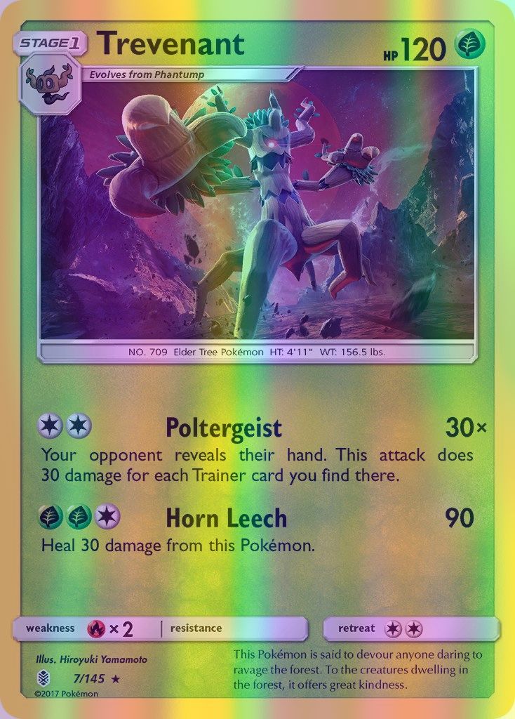 Trevenant - 007/145 (SM:GRI) Rare - Near Mint Reverse Holofoil