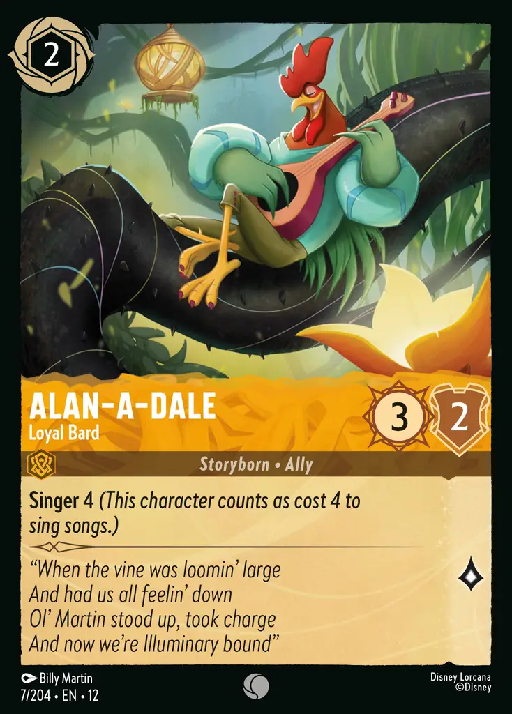 Alan-a-Dale - Loyal Bard (007/204 - Wilds Unknown) Common