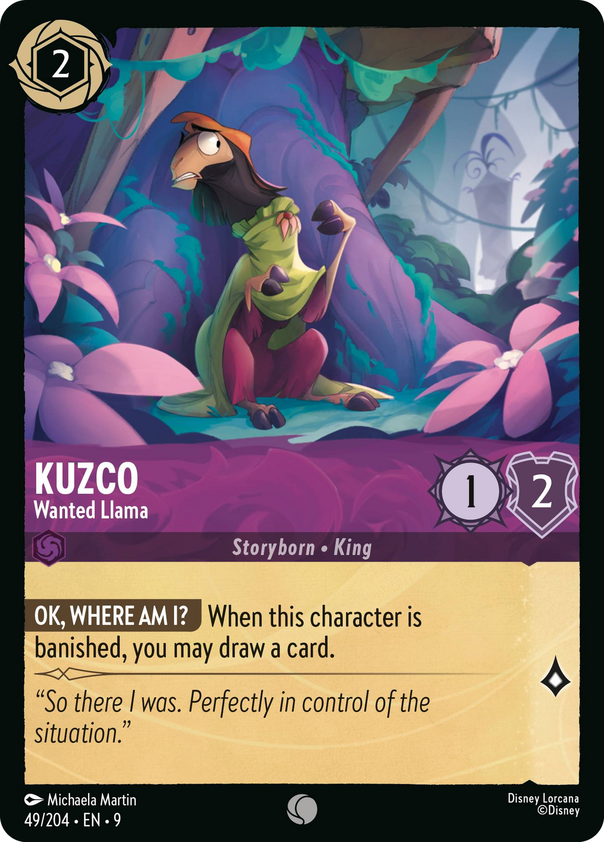 Kuzco - Wanted Llama (049/204 - Fabled) Common