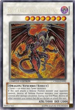 Red Dragon Archfiend (CT05-EN002) Secret Rare Near Mint Limited Edition