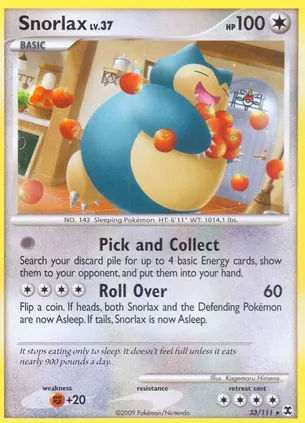 Snorlax (33/111)- Light Play