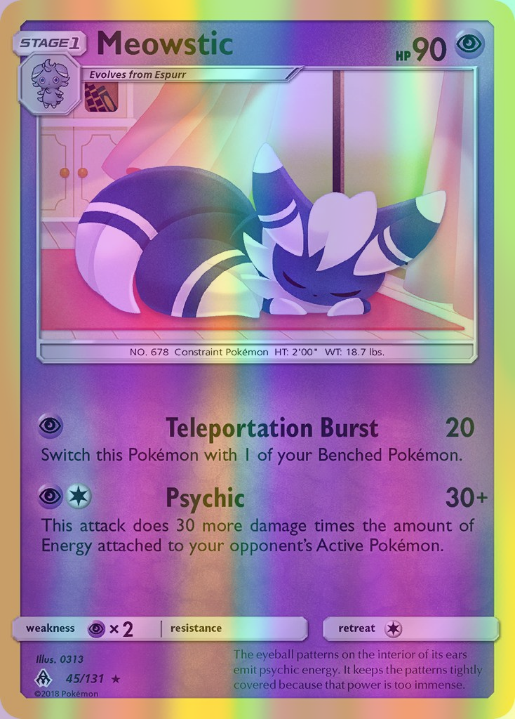 Meowstic - 045/131 (FLI) Rare - Near Mint Reverse Holofoil