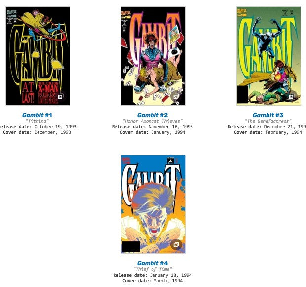 Gambit (1993 Series) #1-4 (9.4) Complete Run