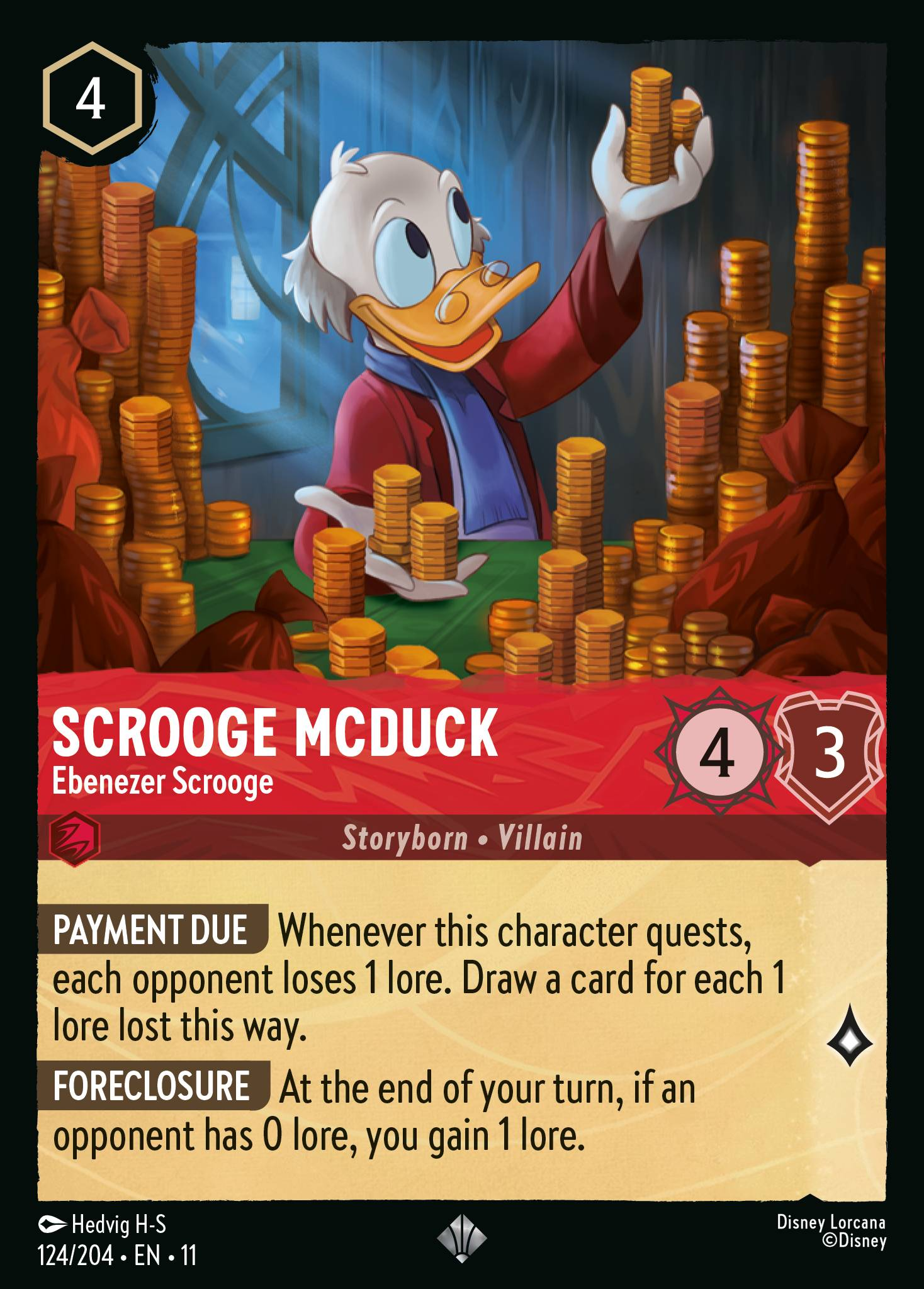 Scrooge McDuck - Ebenezer Scrooge (124/204 - Winterspell) Super Rare