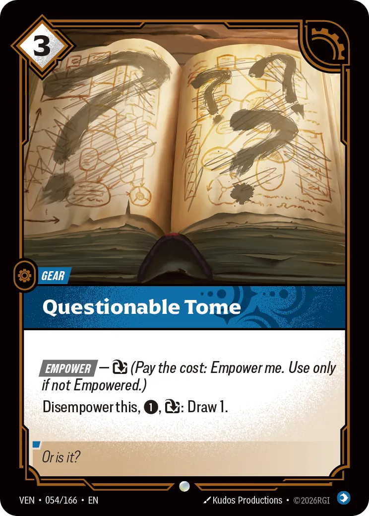 Questionable Tome - 054/166 (VEN) Common
