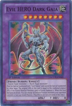 Evil HERO Dark Gaia (LCGX-EN09) Super Rare - 1st Edition Near Mint