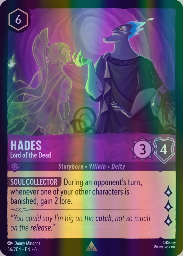 Hades - Lord of the Dead (Azurite Sea 036/204) Rare - Near Mint Cold Foil