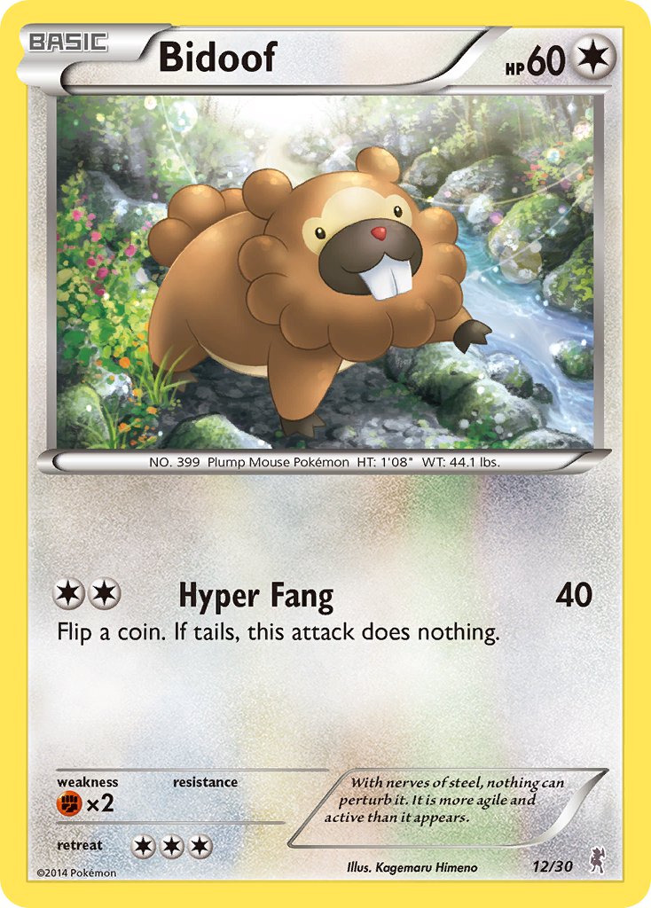 Bidoof - 12/30 (TK7A) Common - Near Mint