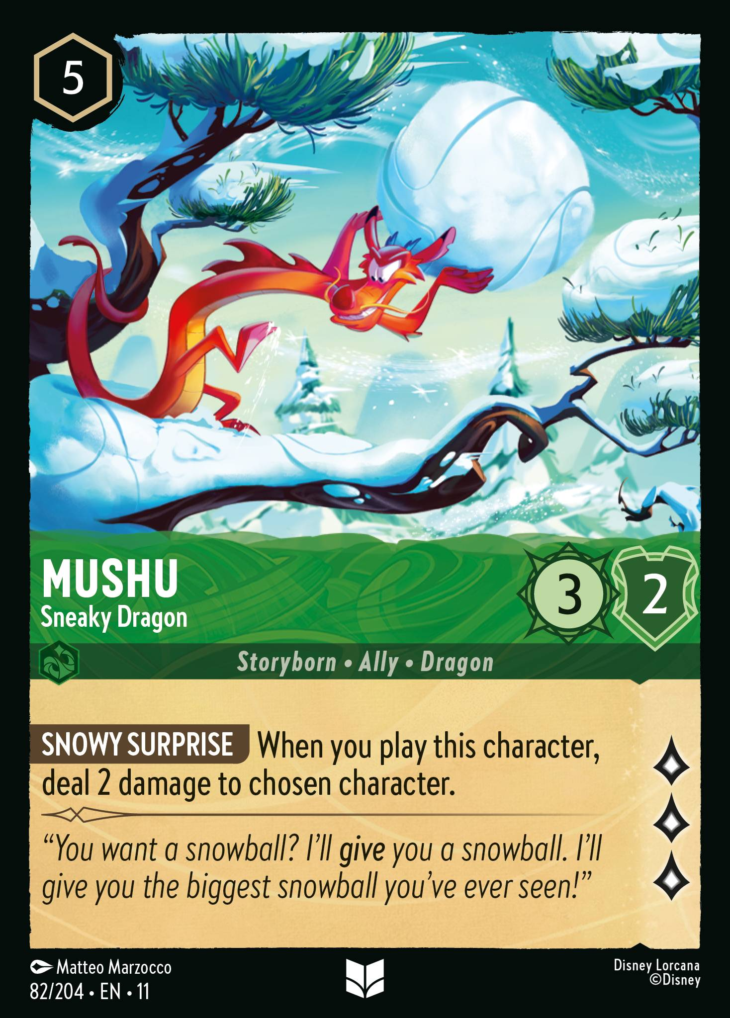 Mushu - Sneaky Dragon (082/204 - Winterspell) Uncommon