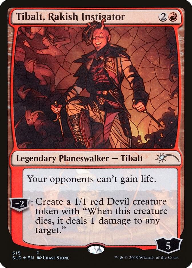 Tibalt, Rakish Instigator (SLD)-(Stained Glass)-Near Mint Foil