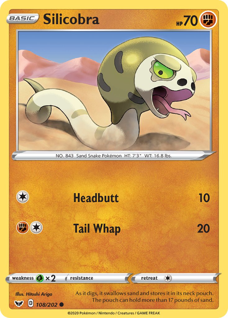 Silicobra - 108/202 (SWSH01) Common - Near Mint