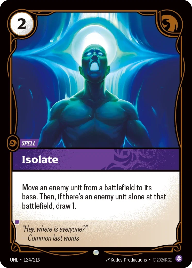 Isolate - 124/219 (UNL) Common