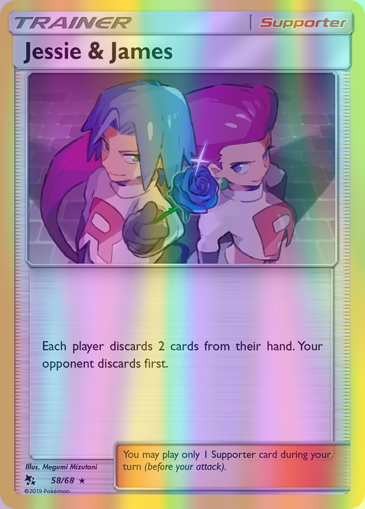 Jessie & James - 58/68 (HIF) Holo Rare - Near Mint Reverse Holofoil