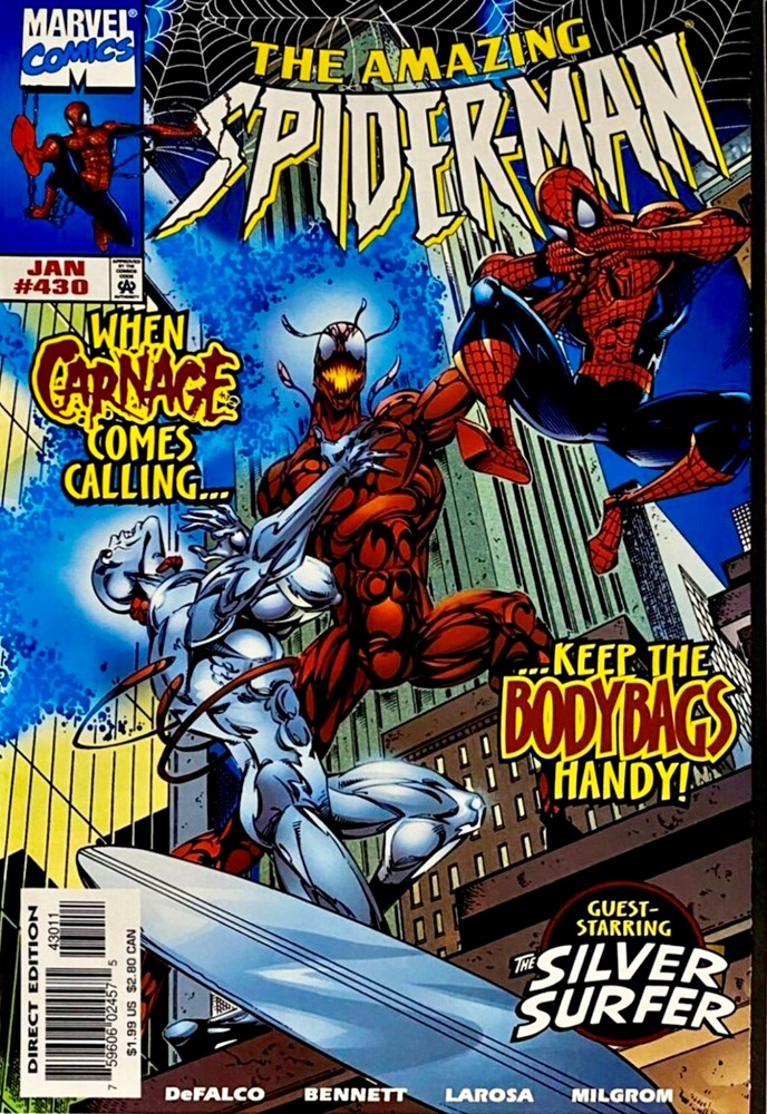 THE AMAZING SPIDER-MAN (1963 Series) #430 (7.5) 1st Cameo Appearance of Cosmic Carnage (Last Page Only)