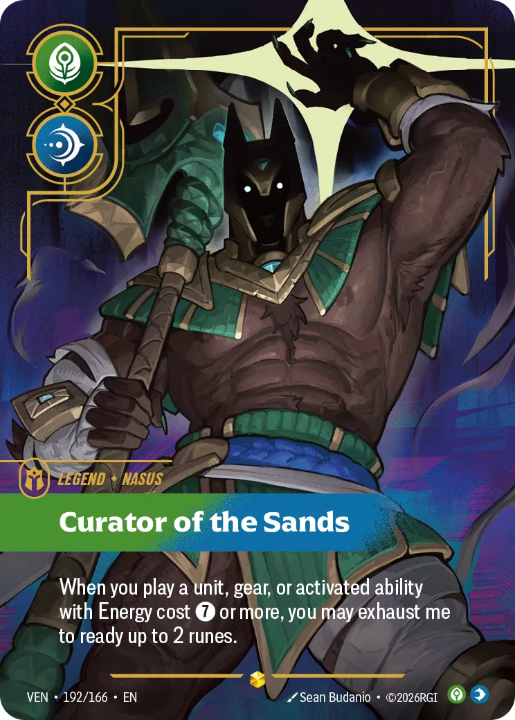 Nasus - Curator of the Sands (Overnumbered) - 192/166 (VEN) Rare