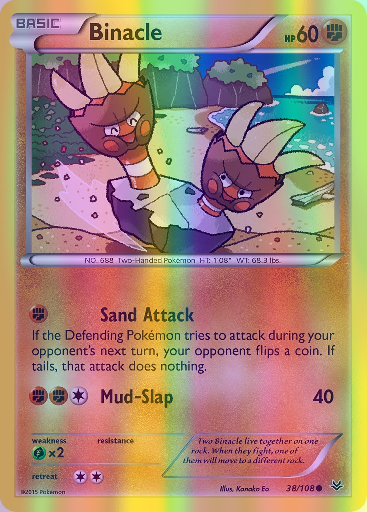 Binacle - 038/108 (ROS) Common - Near Mint Reverse Holofoil