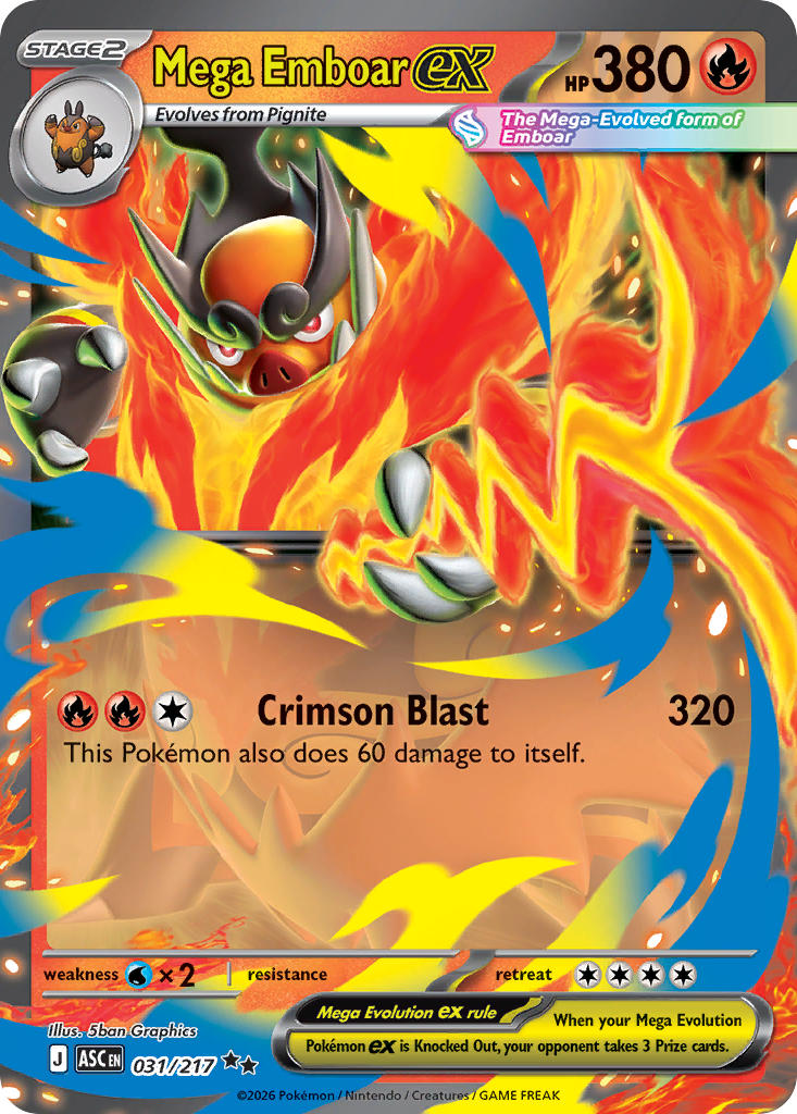 Mega Emboar ex - 031/217 (ASC) Double Rare