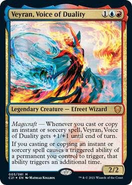 Veyran, Voice of Duality (C21-M-FOIL) Moderate Play