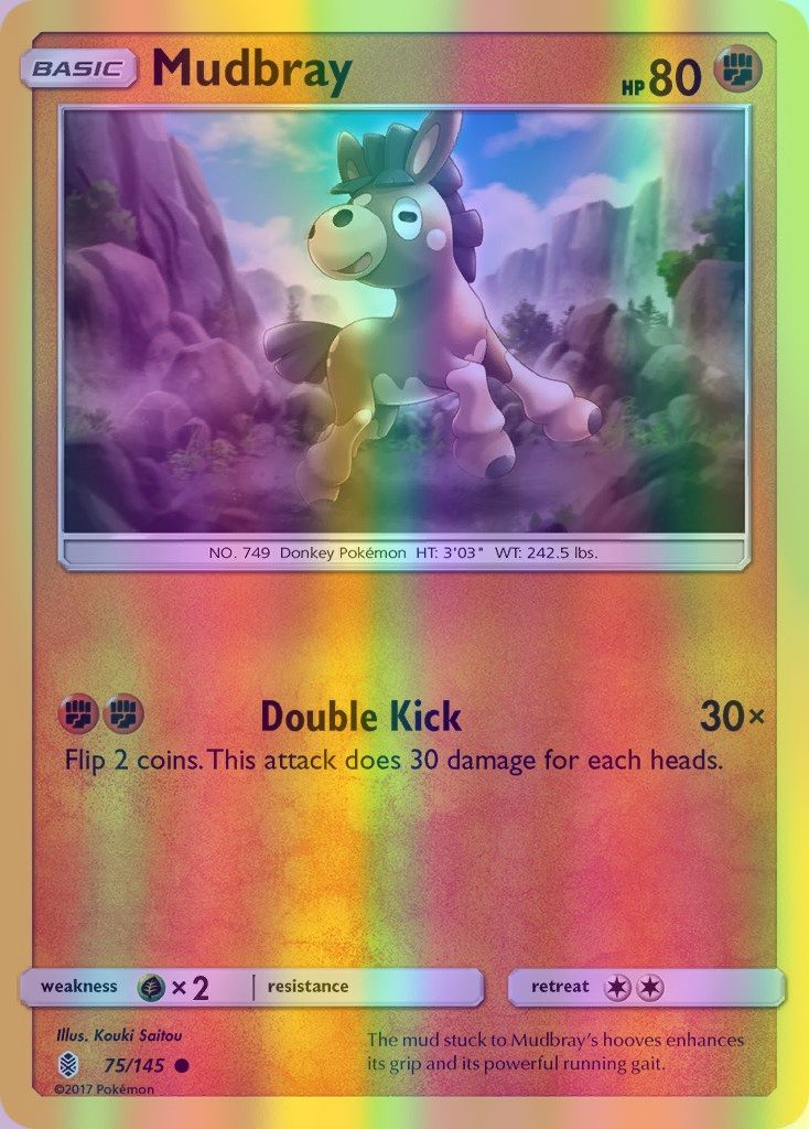 Mudbray - 075/145 (SM:GRI) Common - Near Mint Reverse Holofoil
