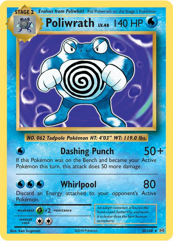 Poliwrath (25/108) (EVO) Holo Rare - Near Mint Holofoil