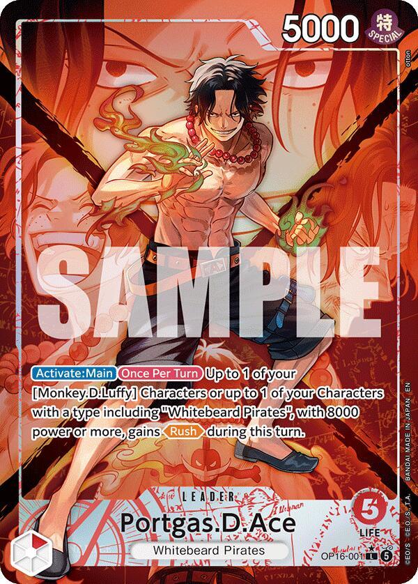 Portgas.D.Ace (Alternate Art) - (OP16-001) L - Near Mint