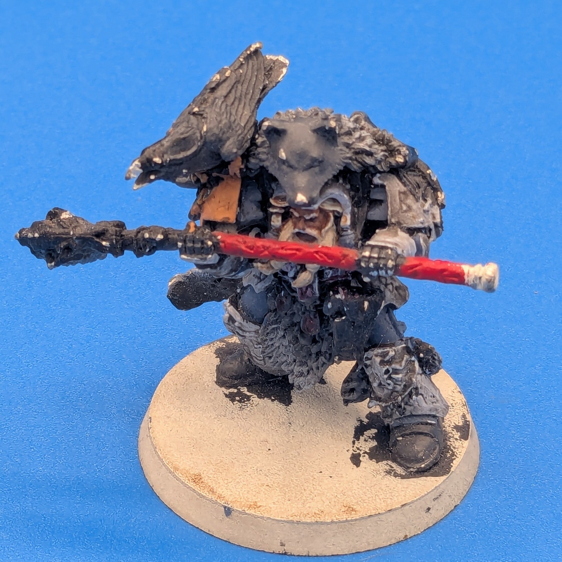 40K: Adeptus Astartes: Space Wolves - Njal Stormcaller (USED) (Metal OOP) Lot 1