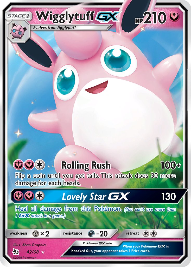 Wigglytuff GX - 42/68 (HIF) Ultra Rare - Near Mint Holofoil