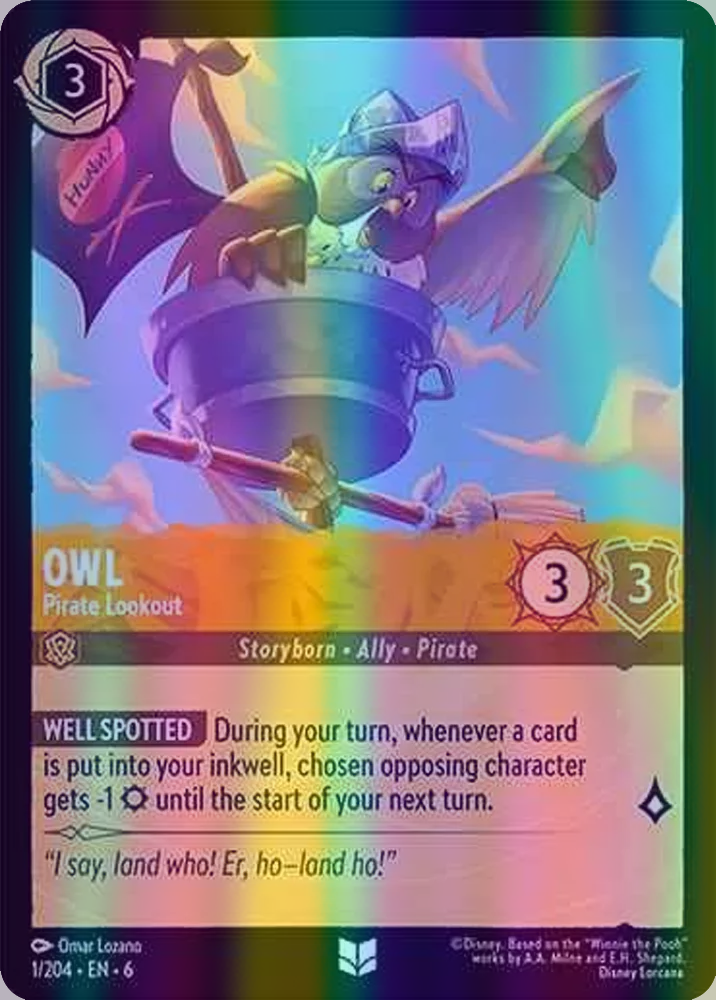 Owl - Pirate Lookout (Azurite Sea 001/204) Uncommon - Near Mint Cold Foil