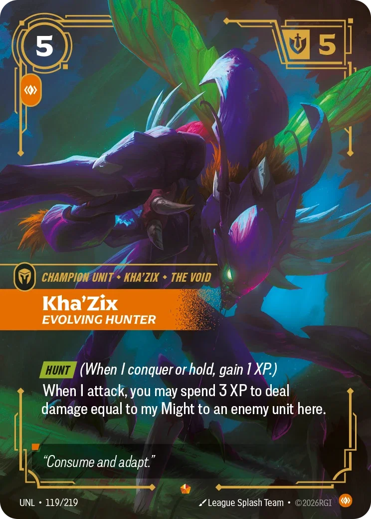 Kha'Zix - Evolving Hunter - 119/219 (UNL) Epic