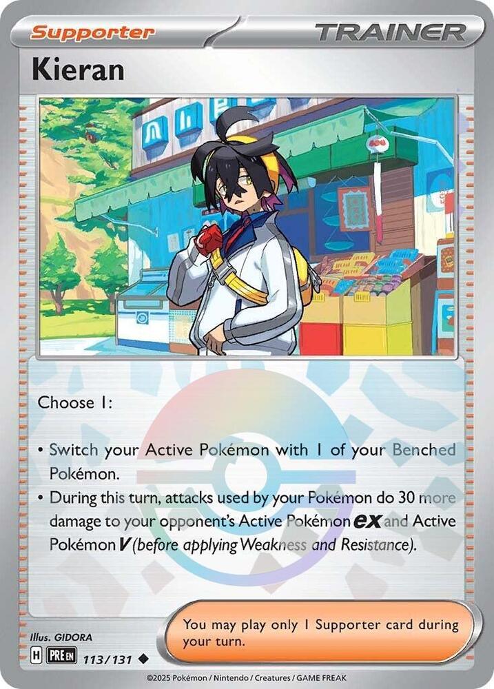 Kieran (Poke Ball Pattern) - 113/131 (PRE) Uncommon - Near Mint Holofoil